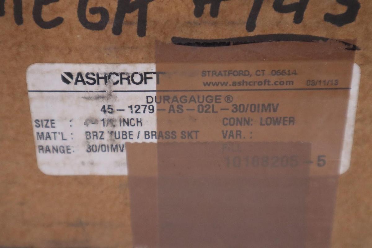 ASHCROFT 45-1279-AS-02L-30/0IMV 30PSI 4-1/2" - STOCK GF675A