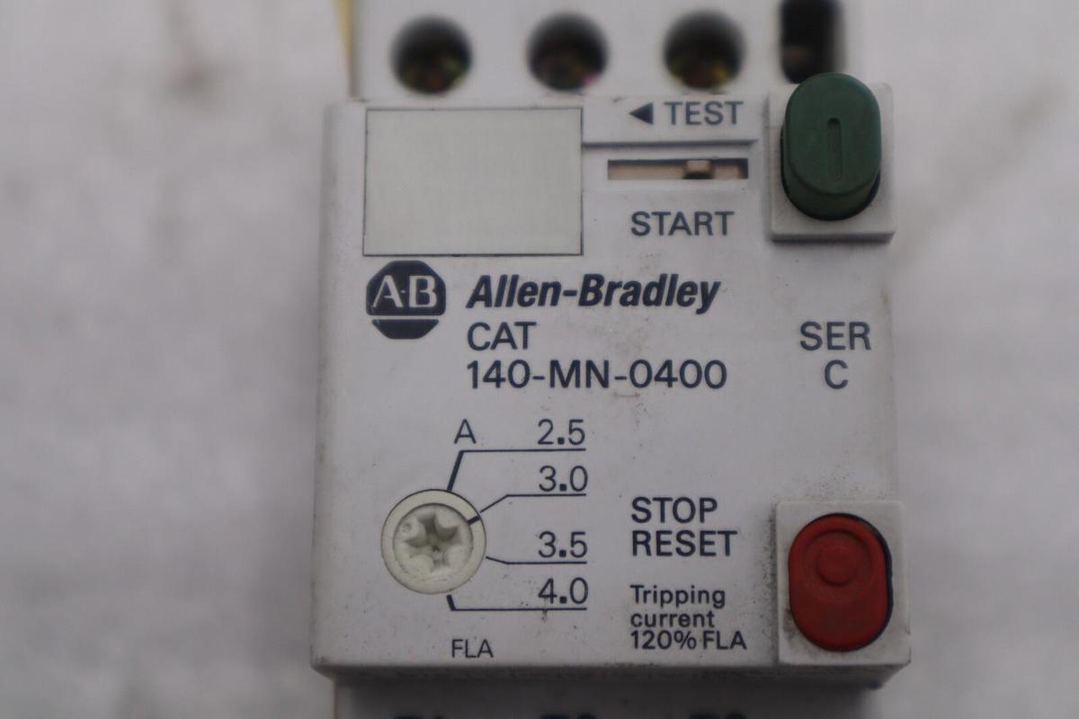 Used LOT OF 2 AB Allen Bradley 140-MN-0400 Manual Motor Starter STOCK K-3543