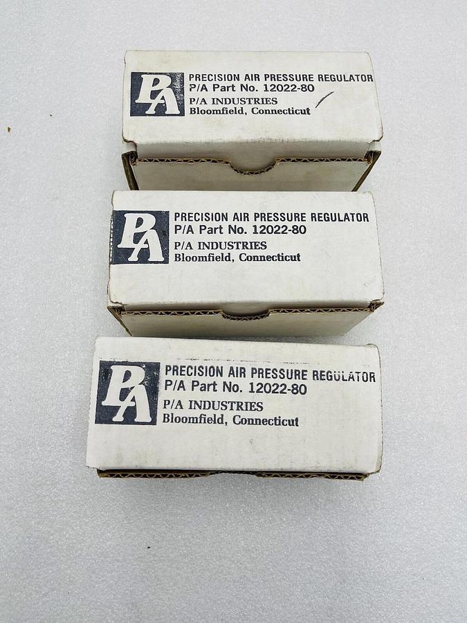 NEW P/A INDUSTRIES PNEUMATIC PRESSURE REGULATOR 12022-80 - LOT OF 3 STK 2326
