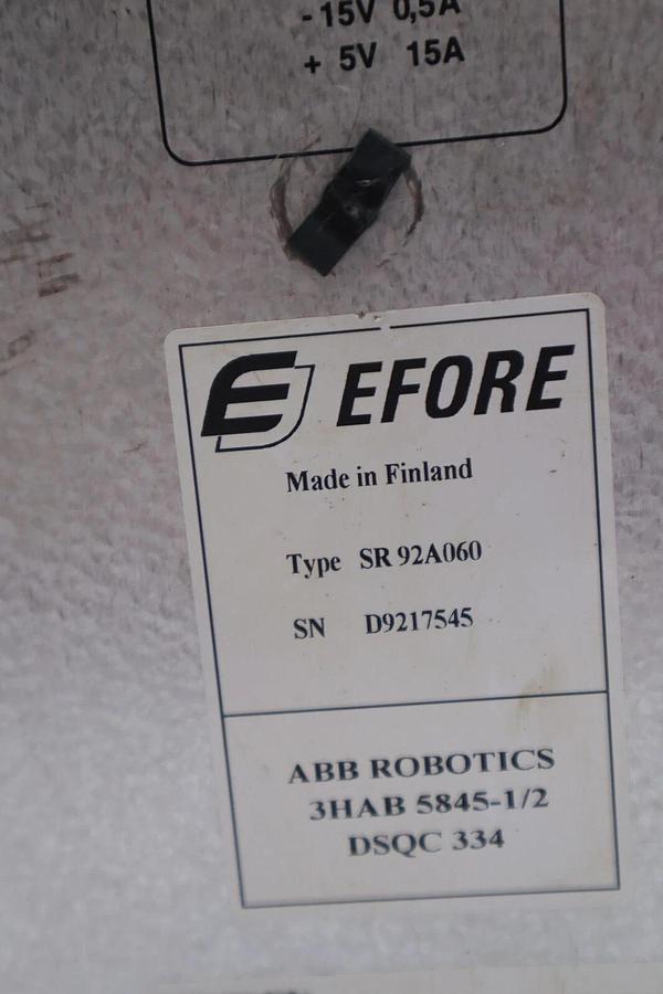 Used Efore ABB SR92A060 Power Supply Module 3HAB 5845-1/2 STOCK 3196