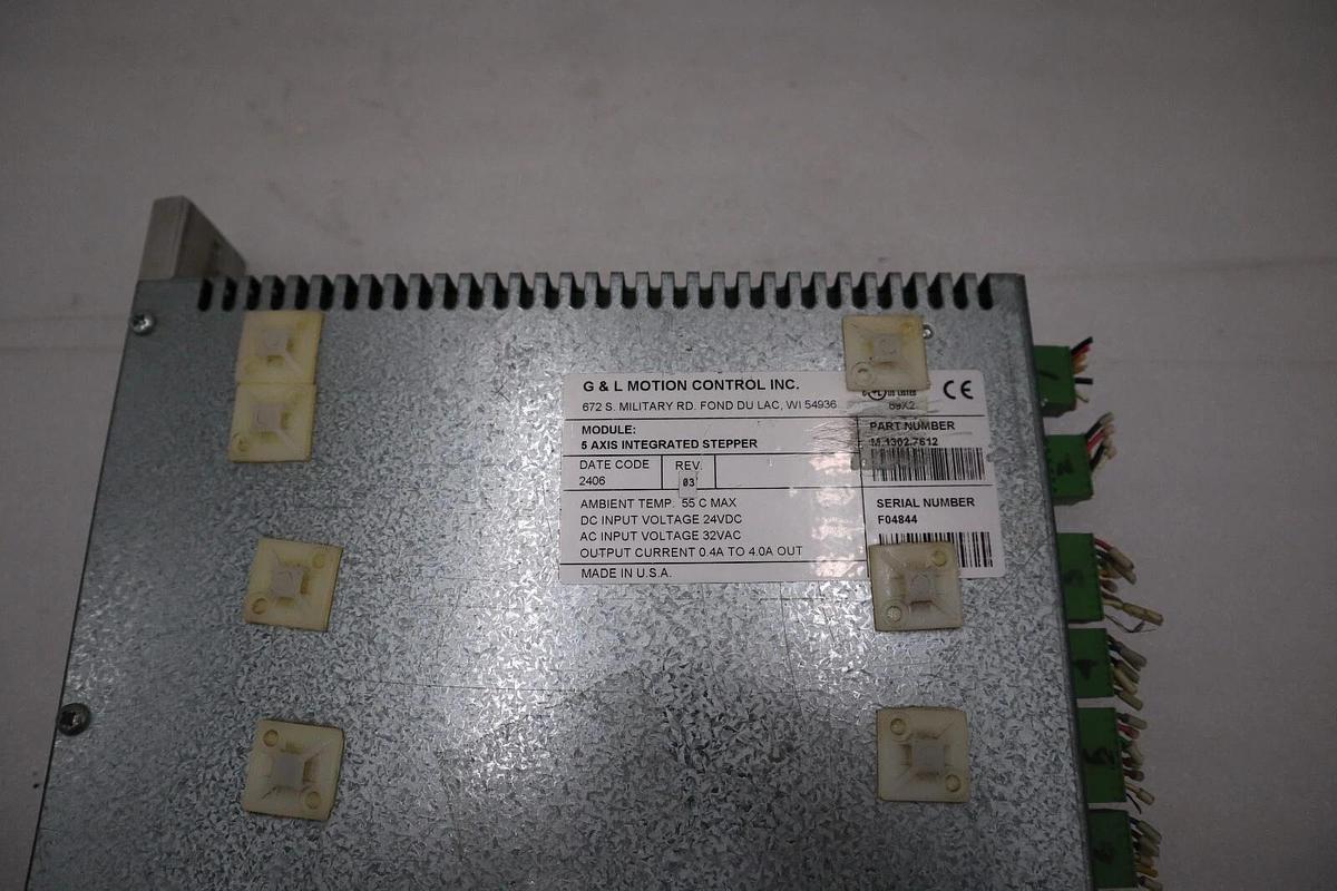 Used G & L MOTION CONTROL M.1302.7612 5-Axis Integrated Stepper 32Vac STOCK 5135A