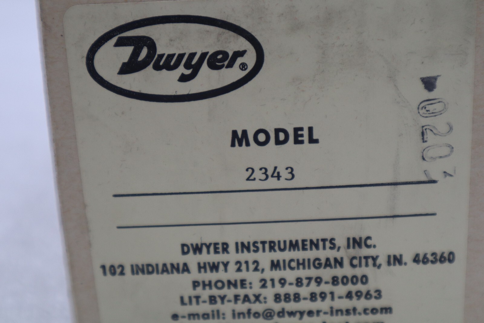 Used DWYER INSTRUMENTS 2343 STOCK #2230A