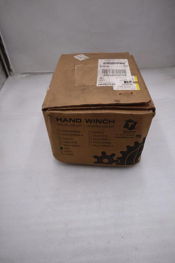 Used Thern 472 Hand Winch, Worm Gear, 2000 Lb. (SEVEN AVAILABLE) NEW IN BOX #GF-223