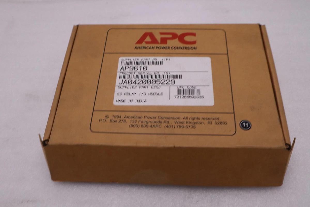 NEW OPEN BOX APC AP9610 I/O RELAY MODULE STOCK 2182A