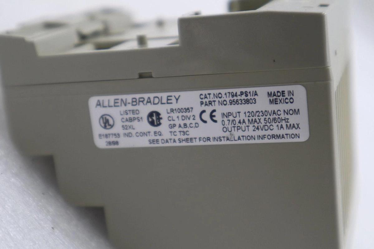 Used ALLEN BRADLEY 1794-PS1/A 95633803 Power Supply Module AB STOCK 2199-A