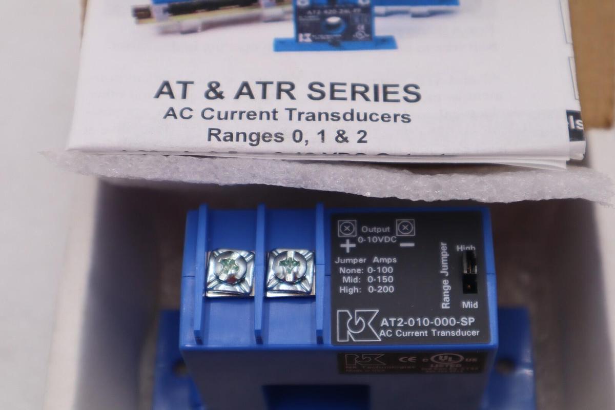 Used NK TECHNOLOGIES AT2-010-000-SP SPLIT CORE AC CURRENT TRANSDUCER STOCK #K-2265
