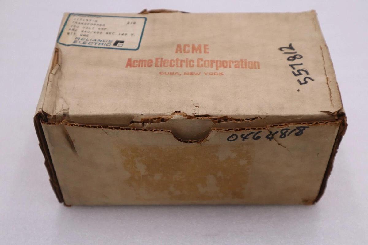 Used ACME ELECTRIC TA-1-81214 1 PHASE 350 VA 240-480-120V TRANSFORMER STOCK G426A