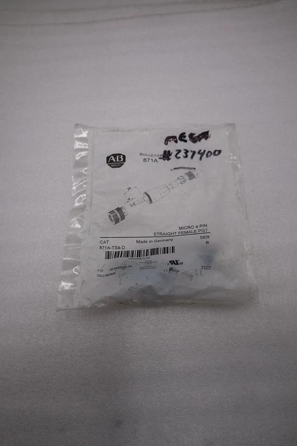 Used Allen Bradley 871A-TS4-D /B Micro 4-Pin Straight Female - STOCK GF238A