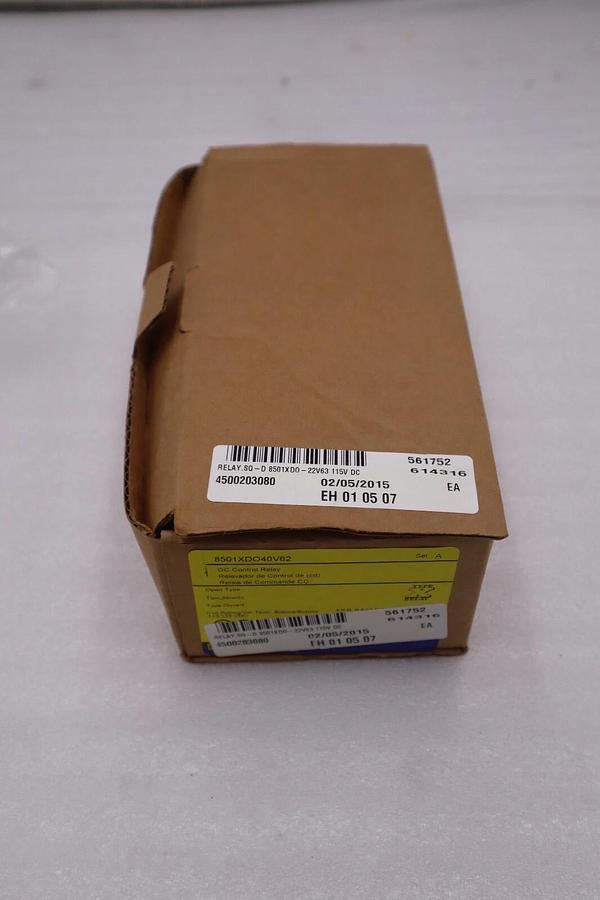 NEW OPEN BOX SQUARE D 8501XDO40V62 SER. A 115/125VDC STOCK G354A