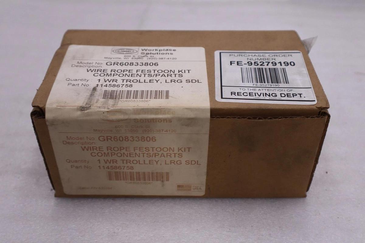 Used NEW HUBBELL WIRE ROPE FESTOON TOW CLAMP KIT GR60833806 STK 5660CC