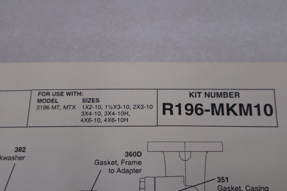 Goulds Pump Maintenance Seal Kit R196-MKM10 - STOCK GF663