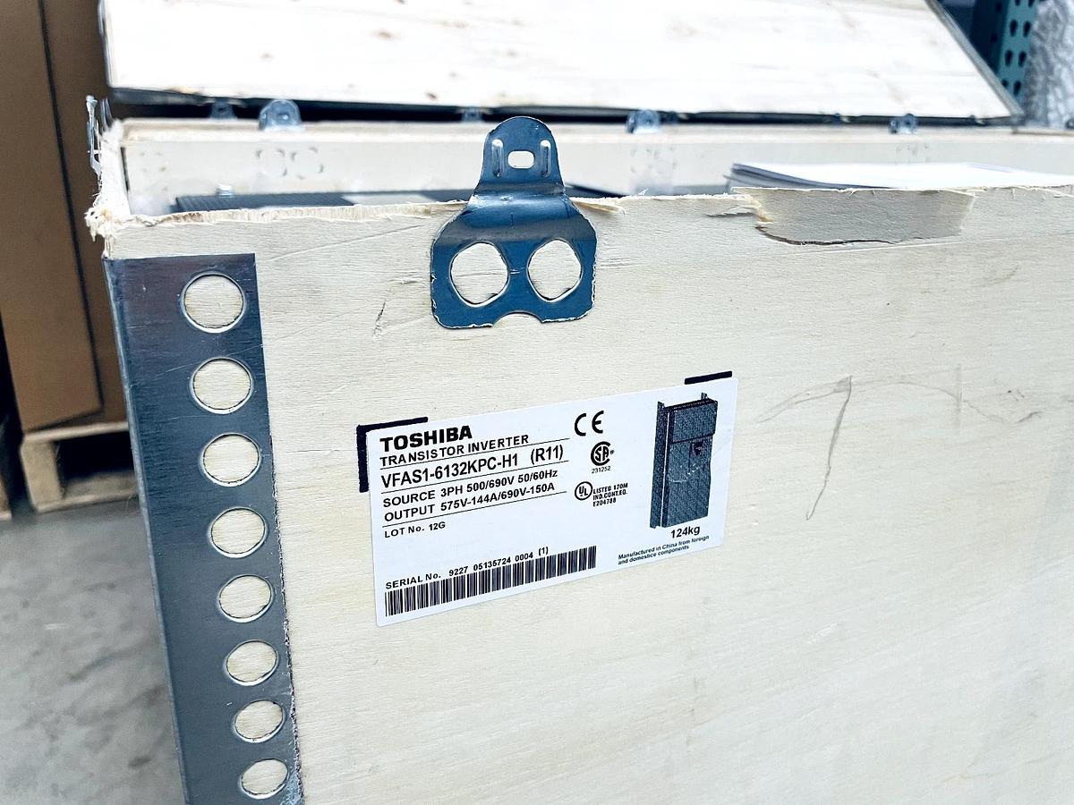 Used TOSHIBA VFAS1-613KPC-H1 / VFAS16132KPCH1 150 HP TRANSITOR INVERTER DRIVE NEW