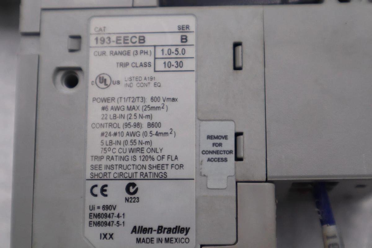 Used ALLEN BRADLEY 193-EECB/ 100-C09Z*400/ 100S-F Overload Relay STOCK L-479-C