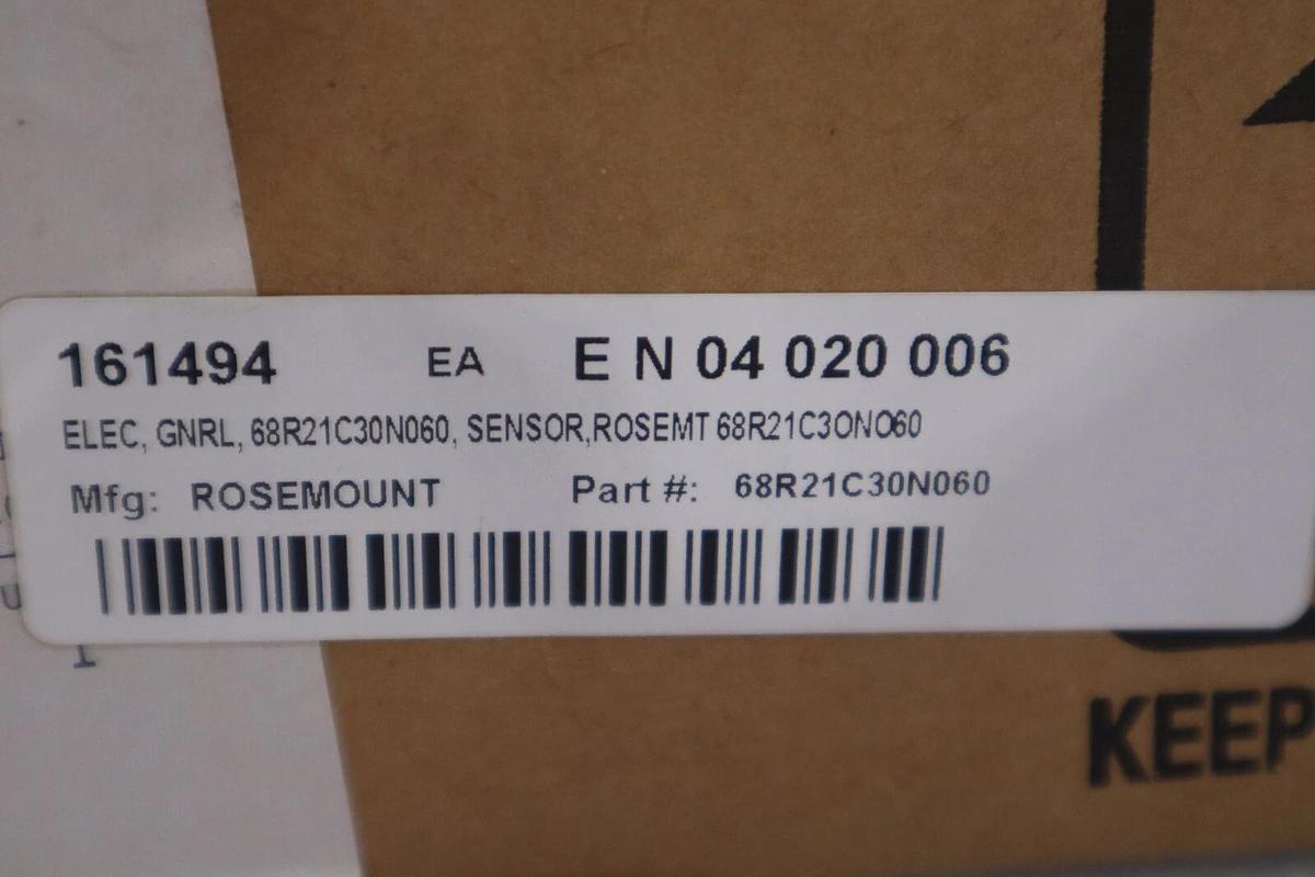 Used ROSEMOUNT 1671370 SENSOR 68R21C30N060 STOCK #G-369