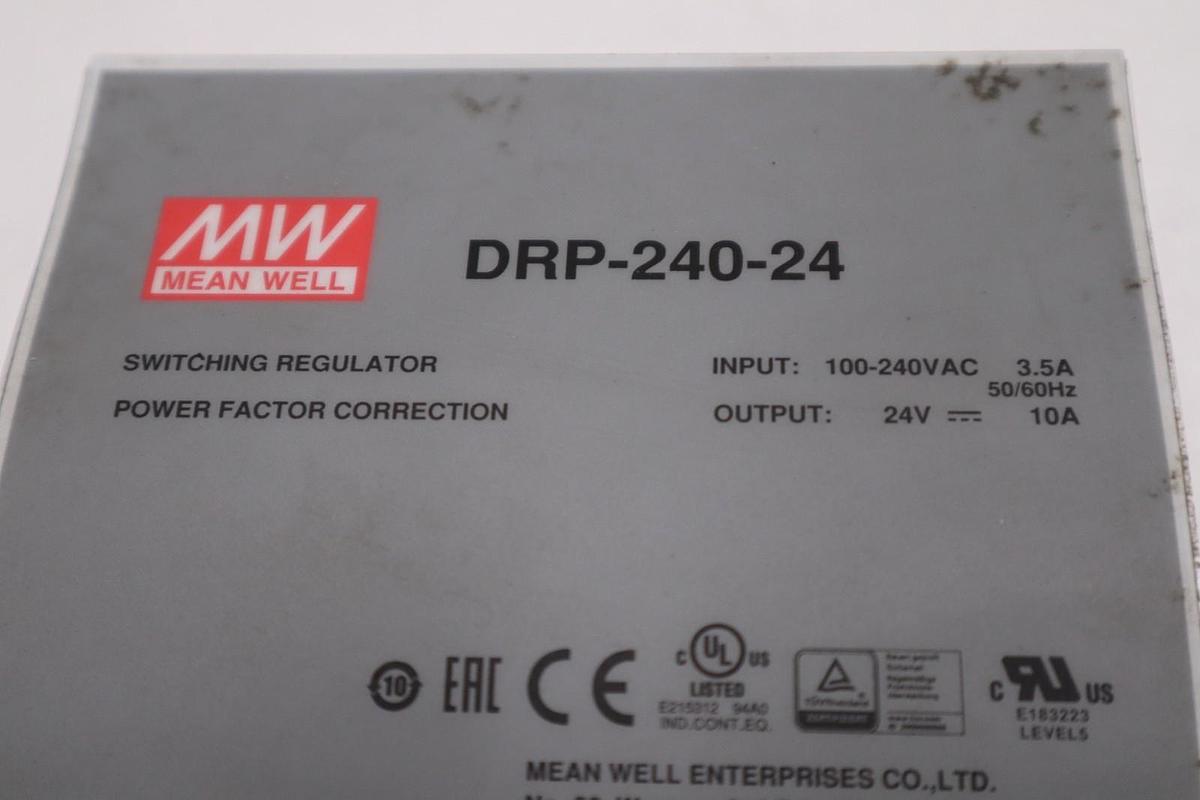 Used MEAN WELL DRP-240-24 POWER SUPPLY - STOCK H833C