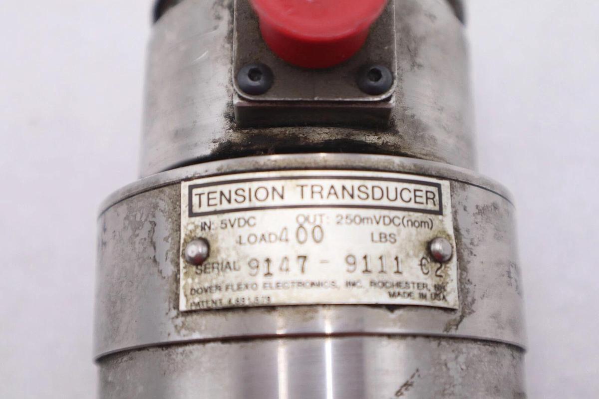 Used DOVER FLEXO ELECTRONICS TENSION TRANSDUCER LOAD 400LB STOCK #K-2397