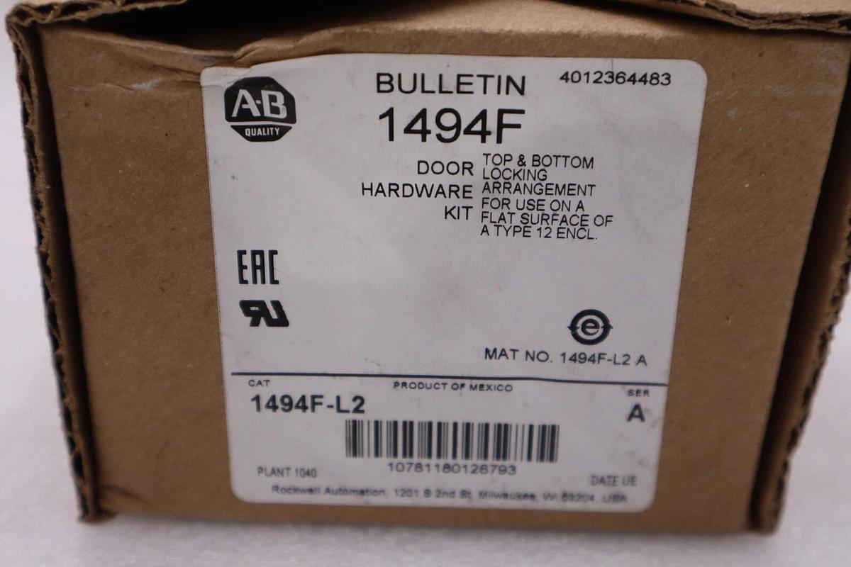 NEW OPEN BOX AB Allen-Bradley 1494F-L2 SER A Door Hardware Kit STOCK H1261