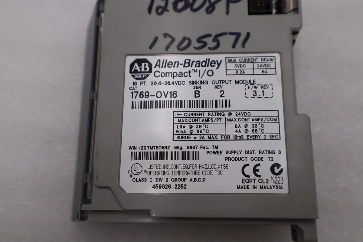 Used Allen-Bradley 1769-OV16 Compact I/O Output Module STOCK H511A