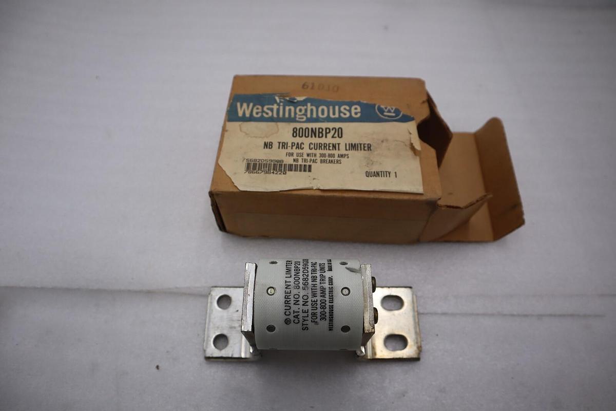 Used NEW OPEN BOX Westinghouse 800NBP20 NB Tri-Pac Current Limiter STOCK 5659-A