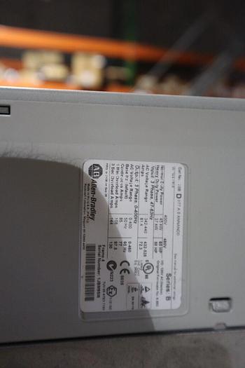 Used ALLEN BRADLEY 60HP POWERFLEX 700 20BD077A0ANNAND0 6.003 FRN SER B STOCK 1804