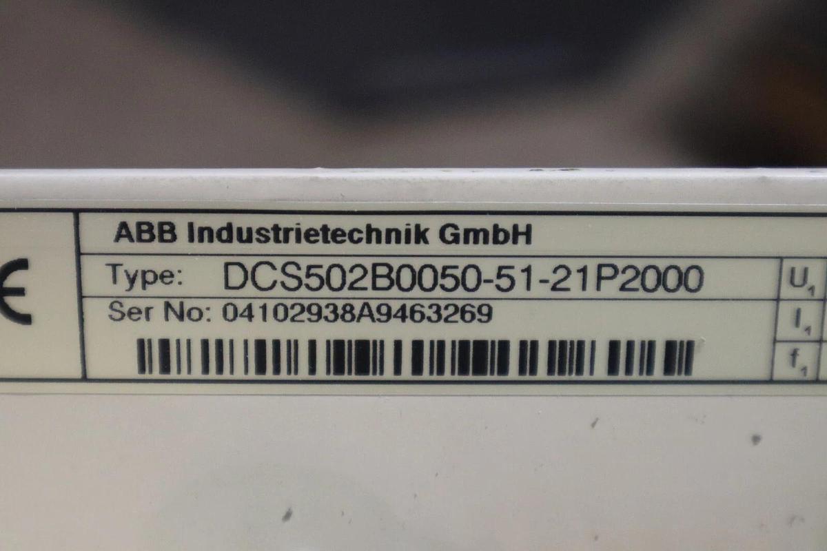 Used ABB DCS502B0050-51-21P2000 DC Drive 480V 520Vdc 50A 25HP STOCK S-12