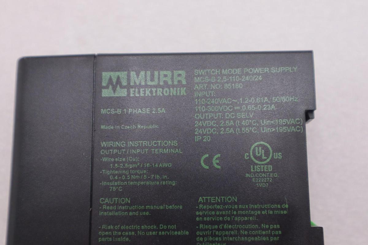 Used MURR ELEKTRONIK MCS-B-2.5-110-240/24 / MCSB2511024024 NEW STOCK K-1618A