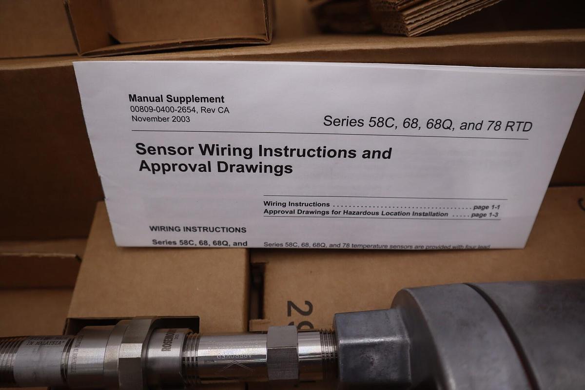 Used ROSEMOUNT 0078T21C30N090E5 EMERSON TEMPETURE SENSOR STOCK #G-371