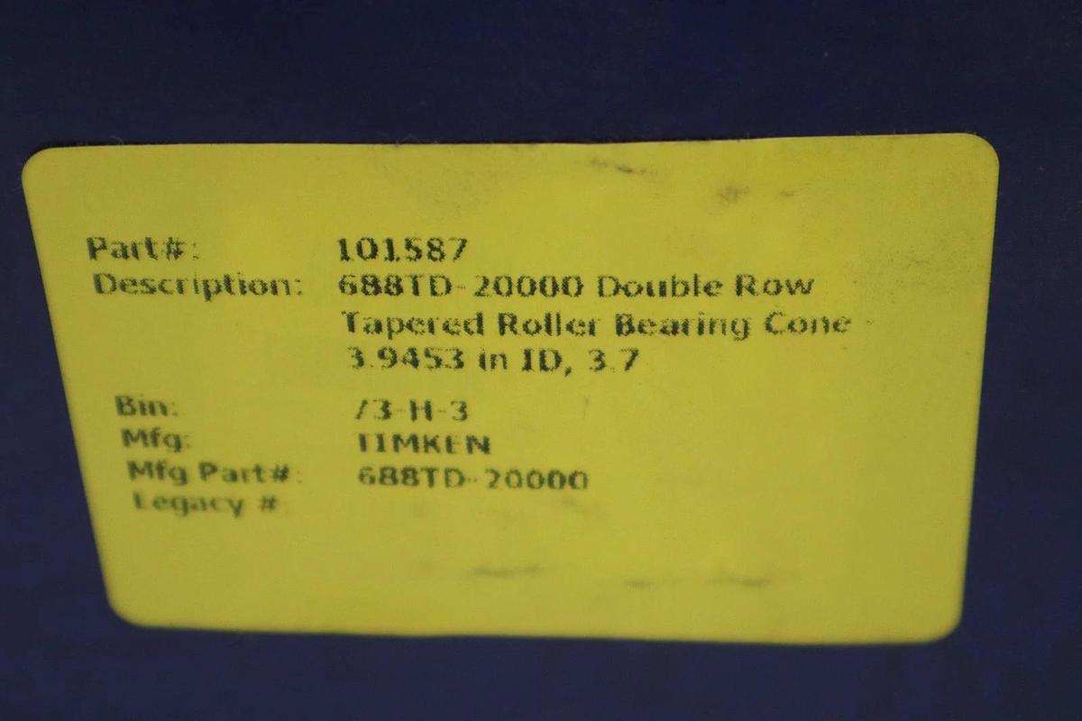 TIMKEN 688TD TAPERED ROLLER BEARING DOUBLE ROW CONE 4-8 OD - NEW - STOCK 4913CC