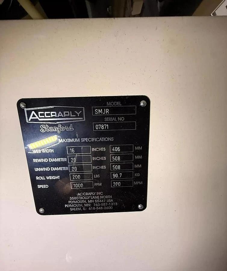 Used 16" ACCRAPLY STANFORD MODEL SMJR SEAMER