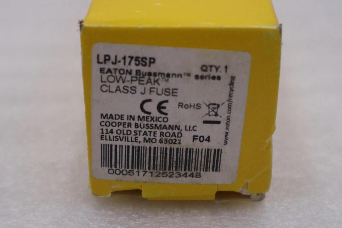 Used Bussmann - LPJ-175SP - Eaton Fuse Class J - NEW IN BOX - STOCK GF528A 517125234482