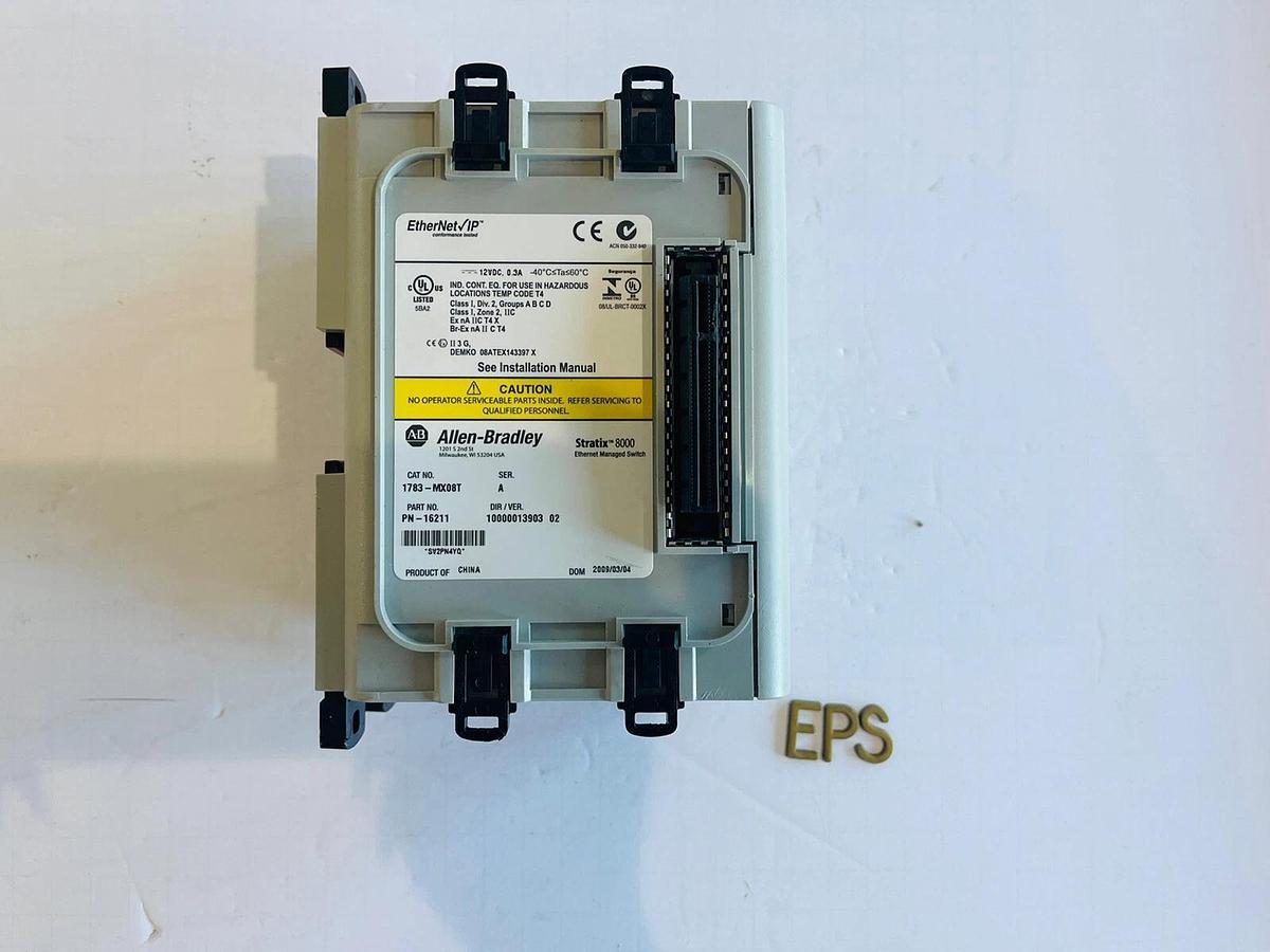 Used Allen Bradley 1783-MX08T /A Stratix 8000 Copper Expansion Module 8-Port #K-1435