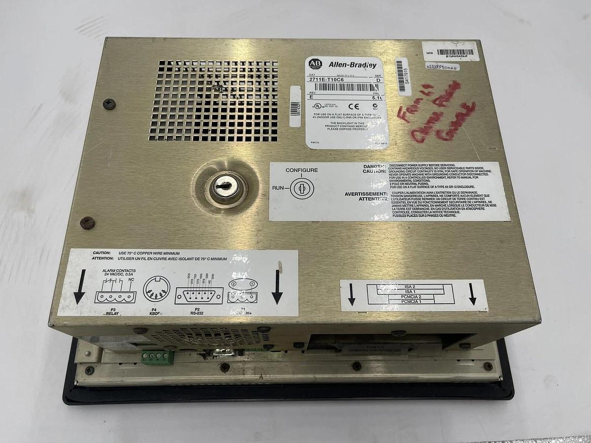 Refurbished Allen-Bradley 2711E-T10C6 Ser D Rev E FRN 5.16 Panelview 1000E - REFURB 1530