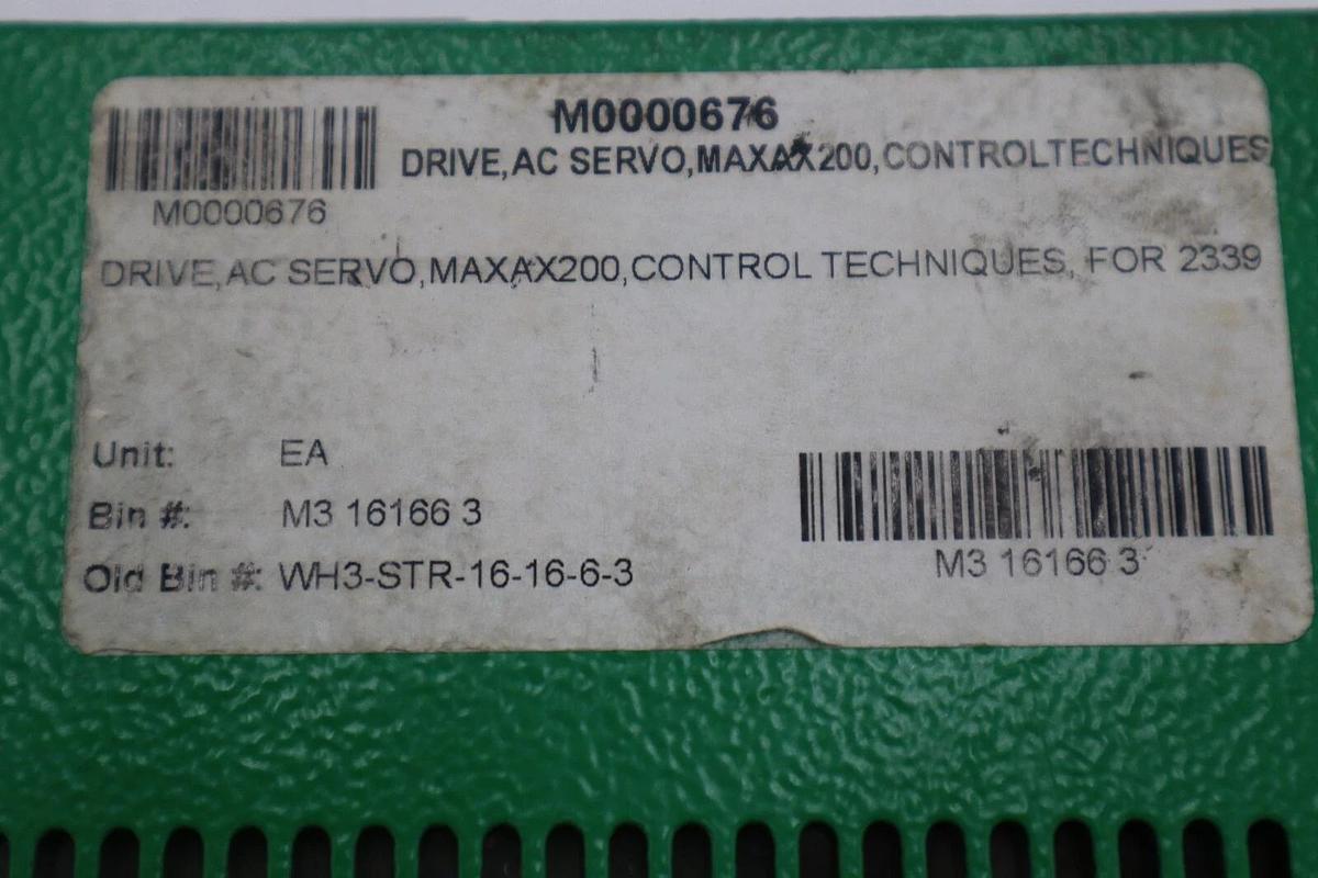 Used CONTROL TECHNIQUES MAXAX 200 BRUSHLESS AC SERVO DRIVE STOCK 4030-A