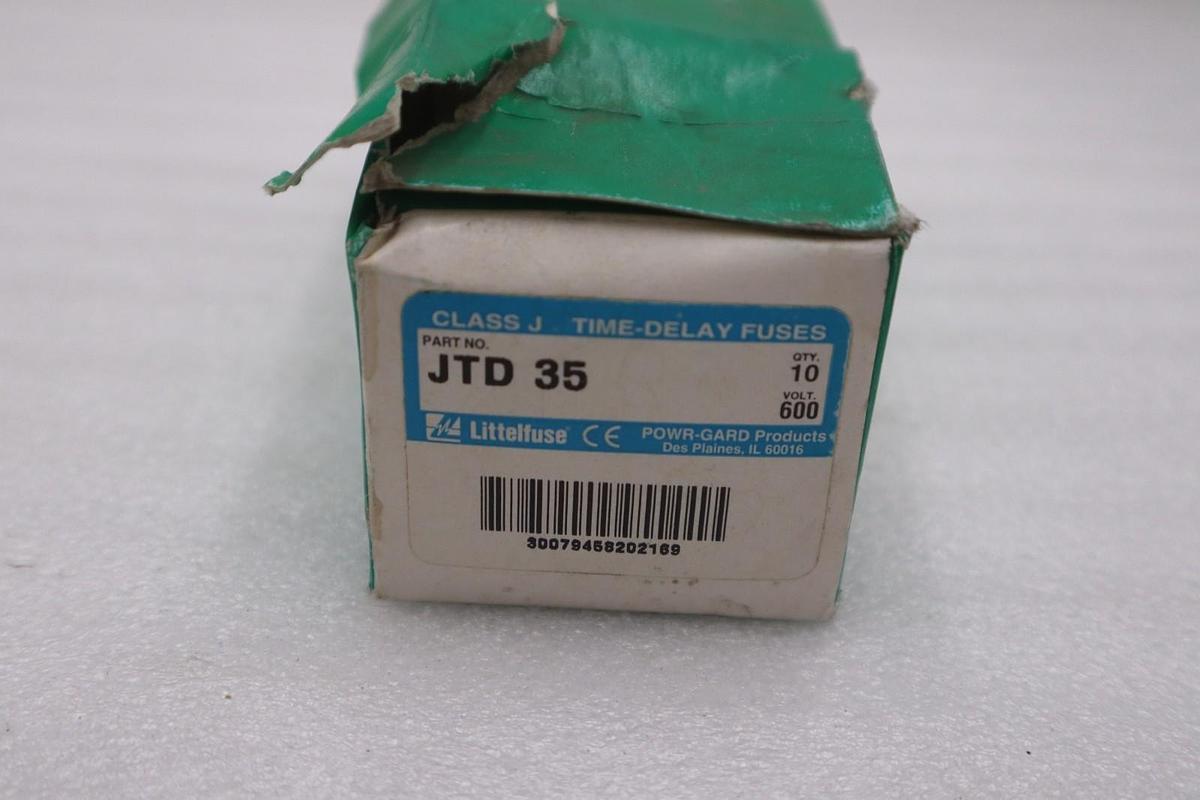 BOX OF 10 - Littelfuse JTD35/ JTD-35 Fuse 35A 600V Class J - STOCK 5842A