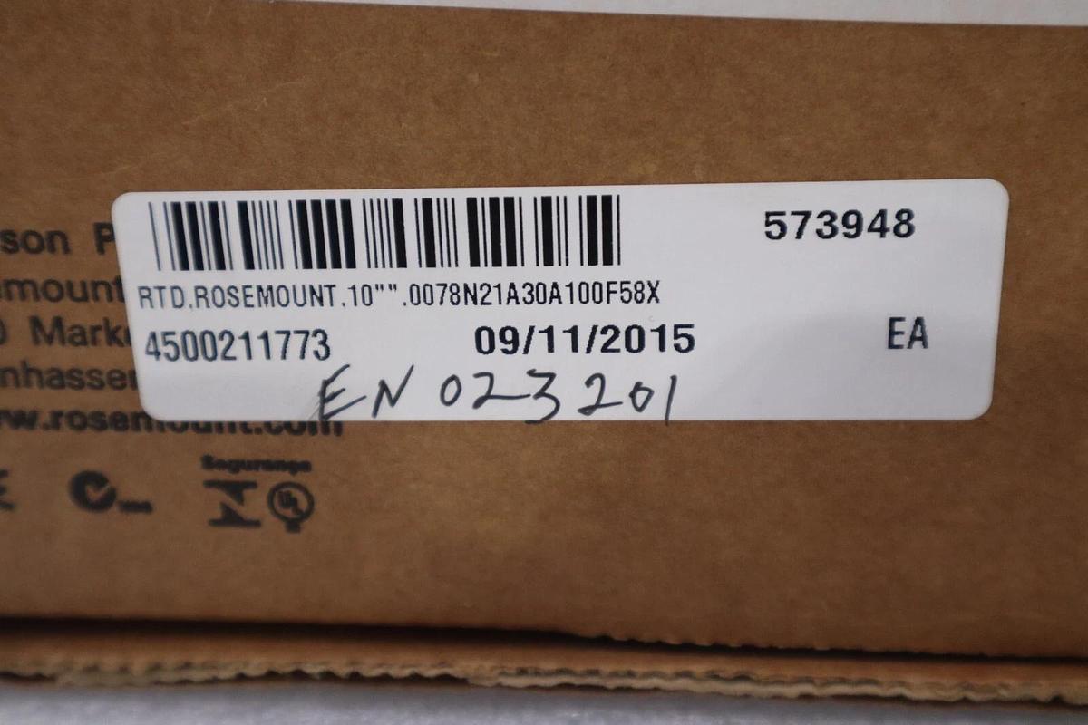 Used NEW IN BOX - ROSEMOUNT SENSOR 0078N21A30A100F58X STOCK G46