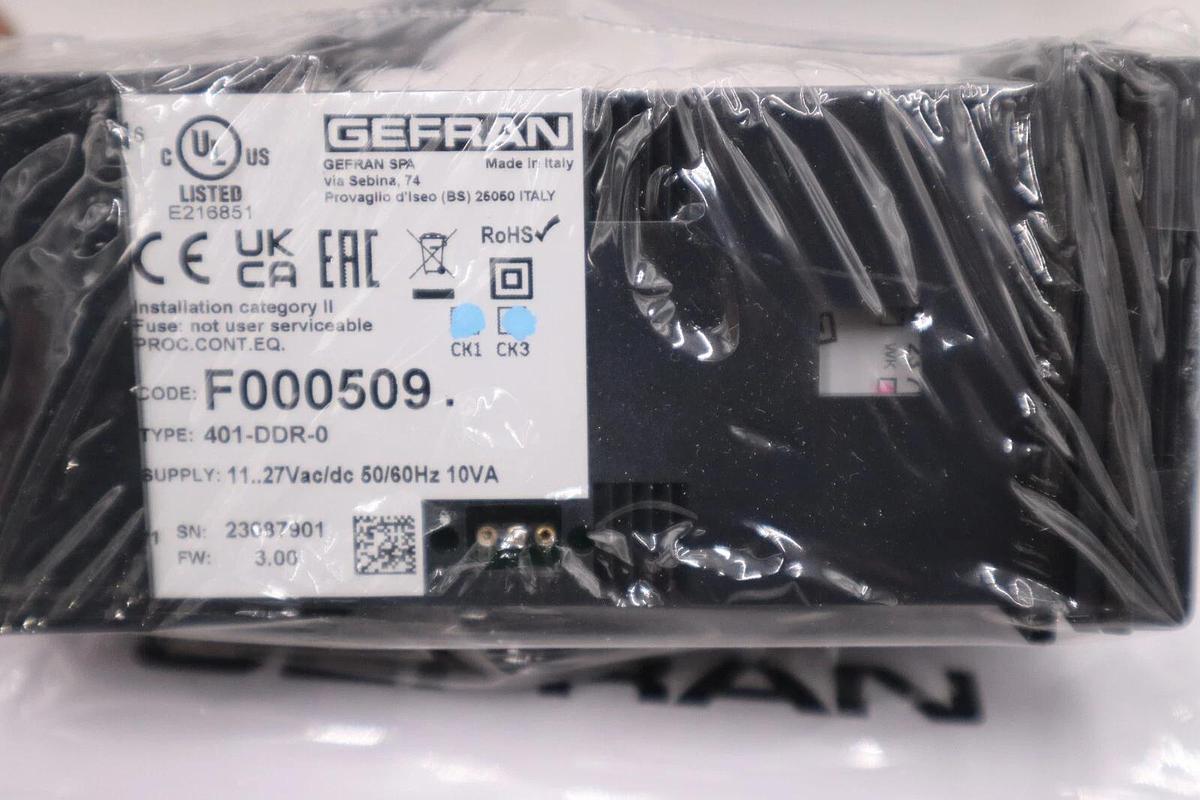 GEFRAN - F000509 401 SERIES - SINGLE DISPLAY CONTROLLER - TYPE 401-DDR-0 NEW