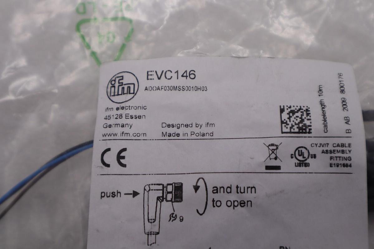 EFECTOR ADOAF030MSS0010H03-EVC146 CONNECTING CABLE WITH SOCKET STOCK B-1622