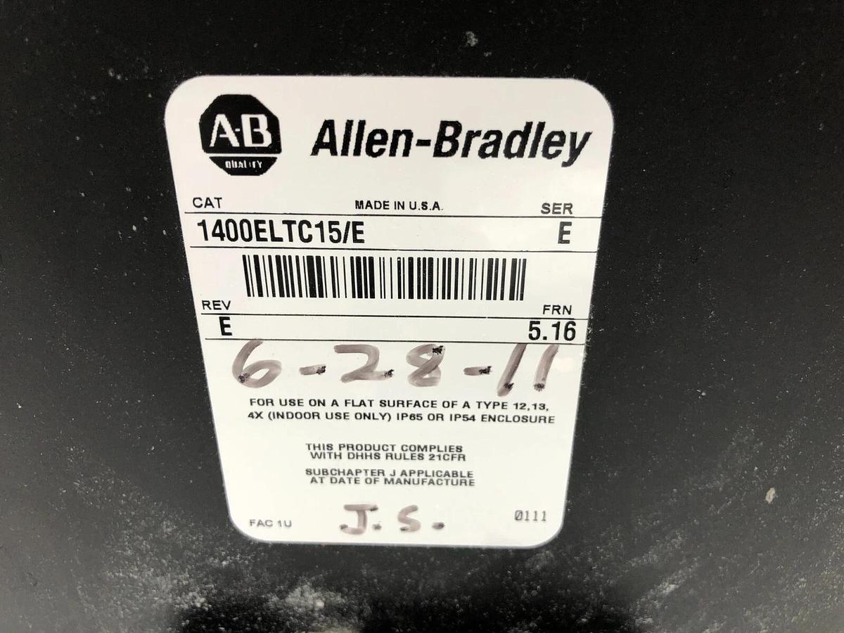 Used ALLEN BRADLEY PANELVIEW 1400E PANEL MONITOR 1400ELTC15 STOCK 1428