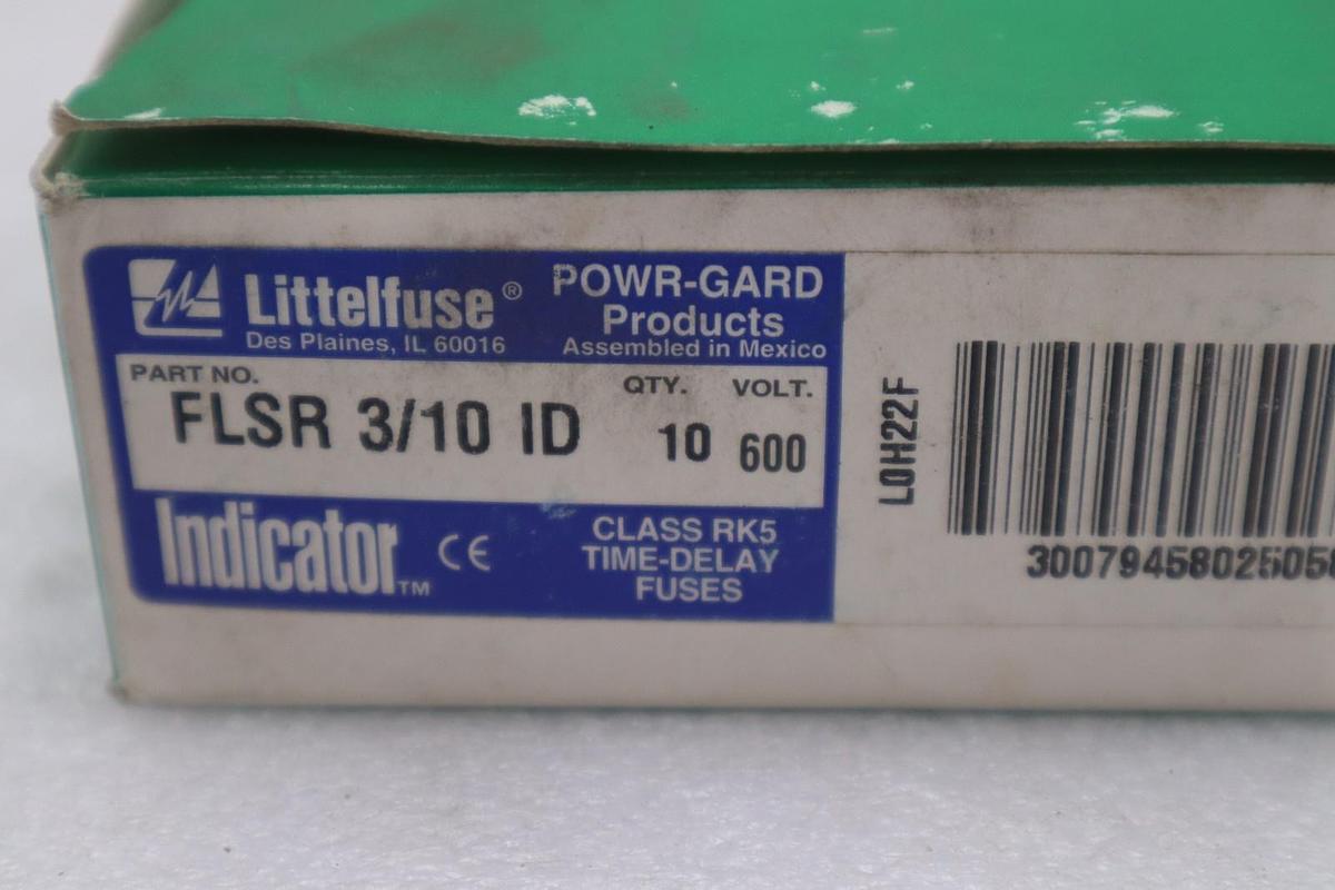 Used NEW OPEN BOX Littelfuse FLSR 3/10 ID Amp Fuses 600V - Lot of 10 STK GF306A