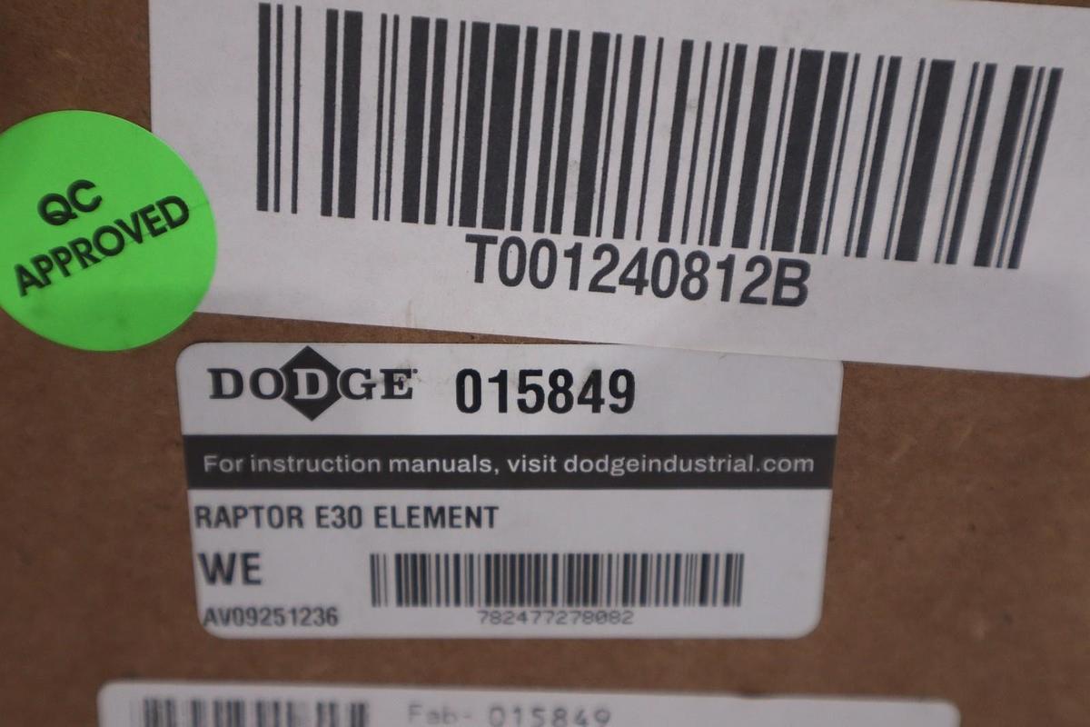 DODGE 015849 RAPTOR E30 ELEMENT 5-7/16 INCH BORE - NEW UNIT - STOCK GF440A