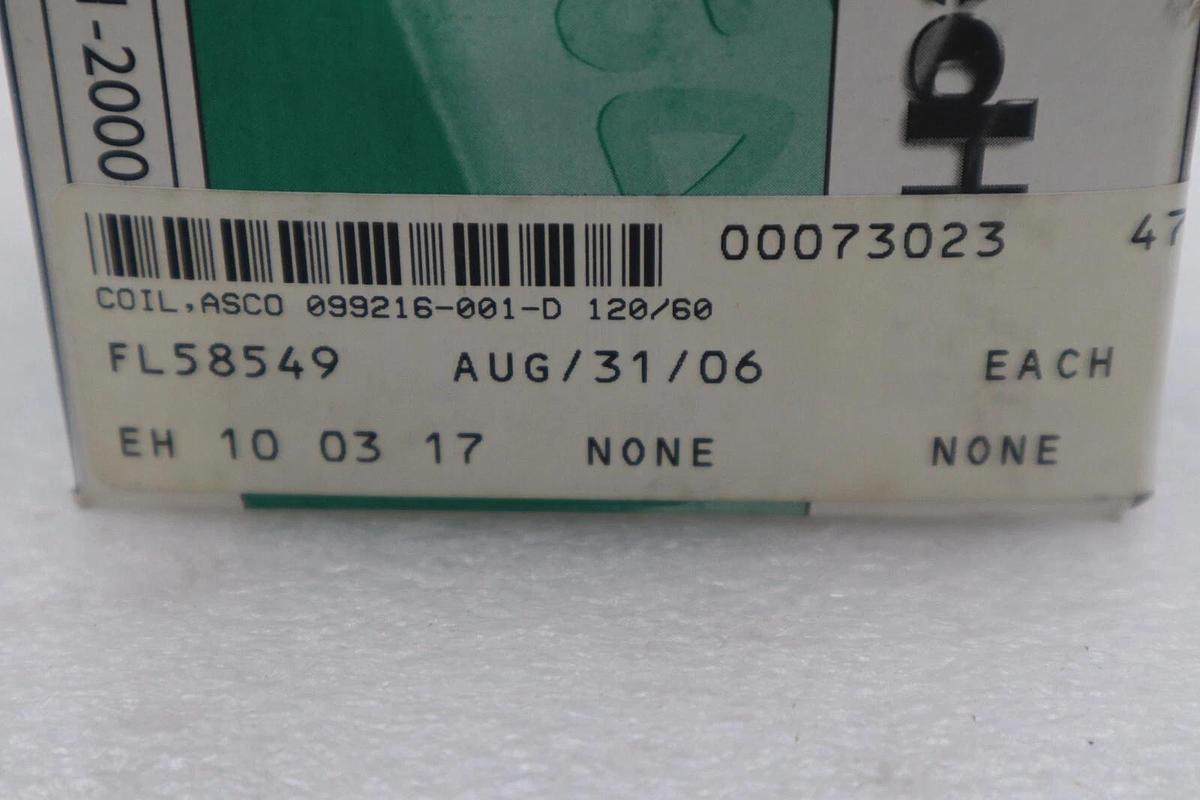 NEW ASCO 099216-001-D* SOLENOID VALVE REPLACEMENT COIL KIT STOCK G819A