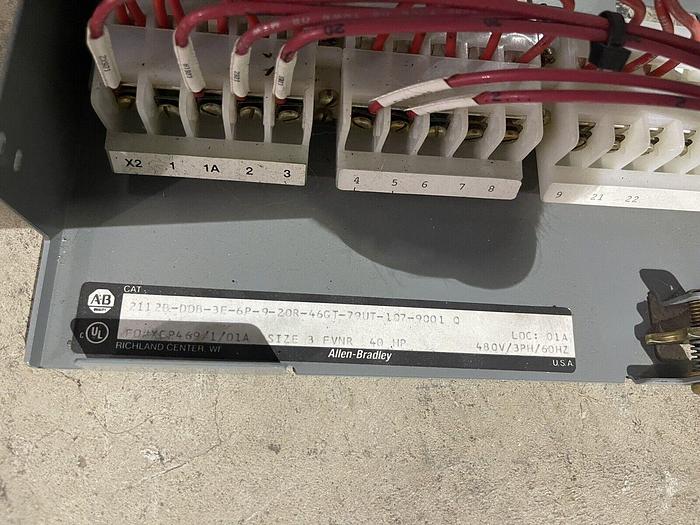 Used Allen Bradley 2100 Series Bucket Size 3 Fusible Motor Control 509-D0D 120 V S-38