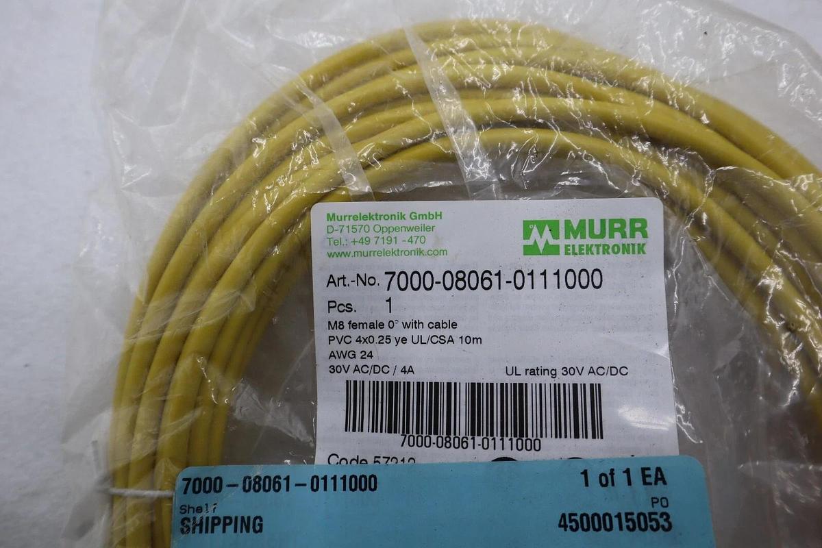 NEW MURR ELEKTRONIK CABLE 7000-08061-0111000  STOCK L-152A