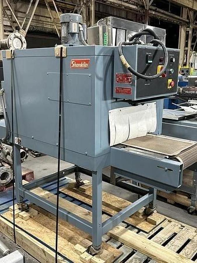 Used SHANKLIN MODEL T - 7F SHRINK TUNNEL W/ TEFLON MESH BELT