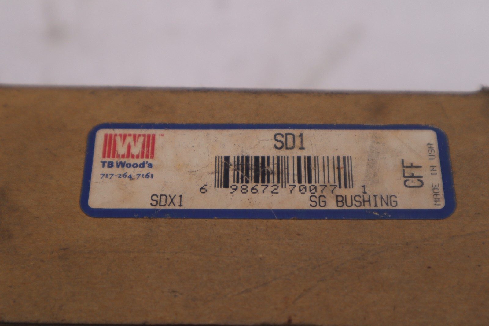 Used LOT OF 4 NEW OPEN BOX TB Woods SG Bushing, SD1 STOCK B-748