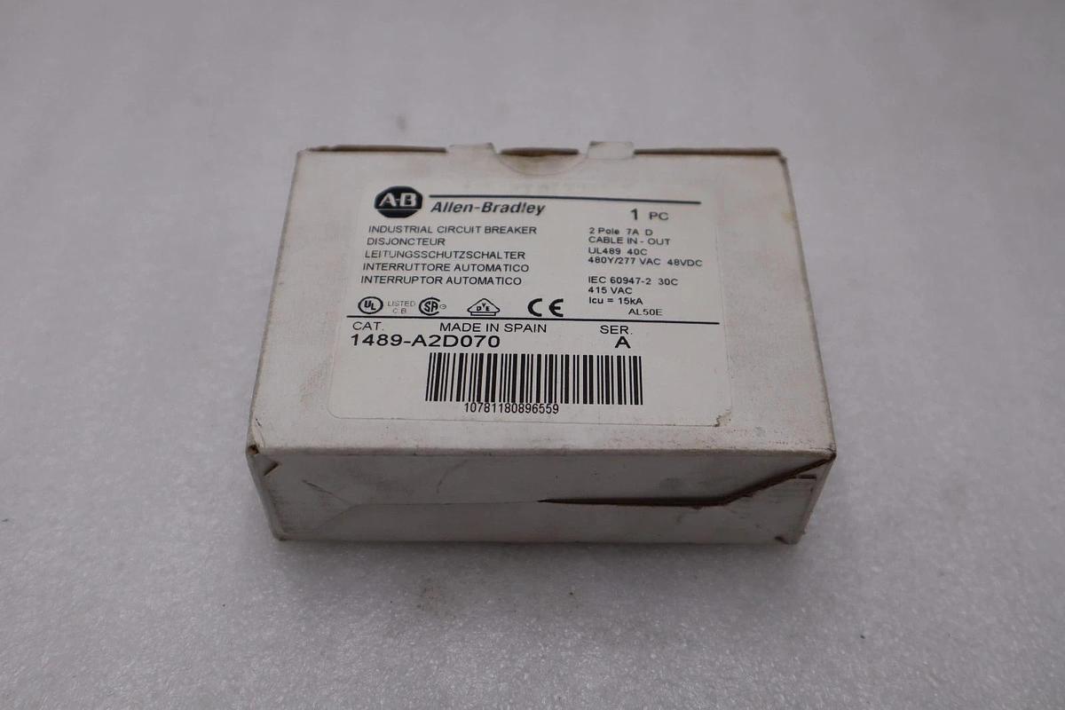 NEW OPEN BOX AB Allen Bradley 1489-A2D070 Circuit Breaker STOCK H255A