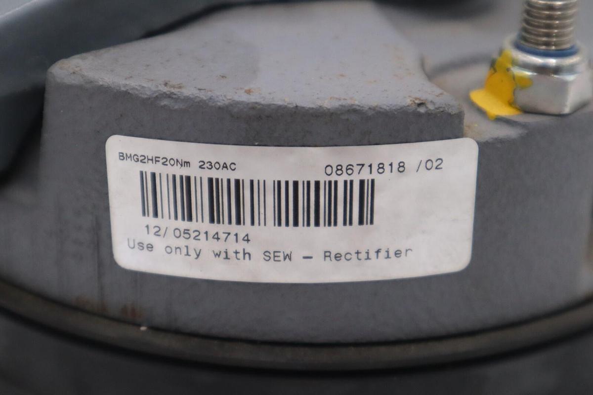 Used SEW BMG2HF20NM/ BMG2 HF 20NM WB 230 08671818 Break - NEVER USED SURPLUS H916