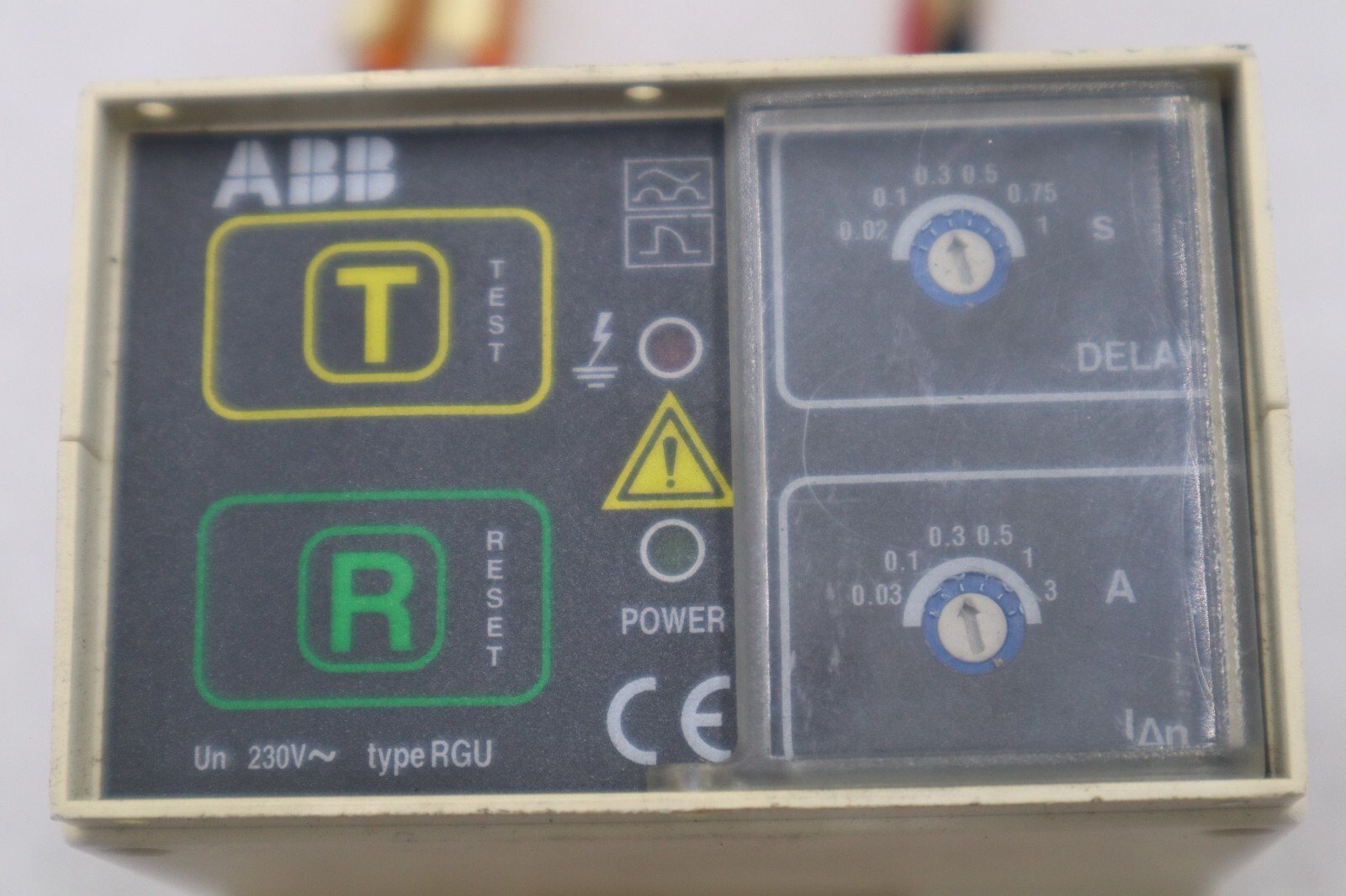 Used ABB TYPE RGU-RGU/RA Earth Leakage Overload Short Circuit Protection STOCK K-3828