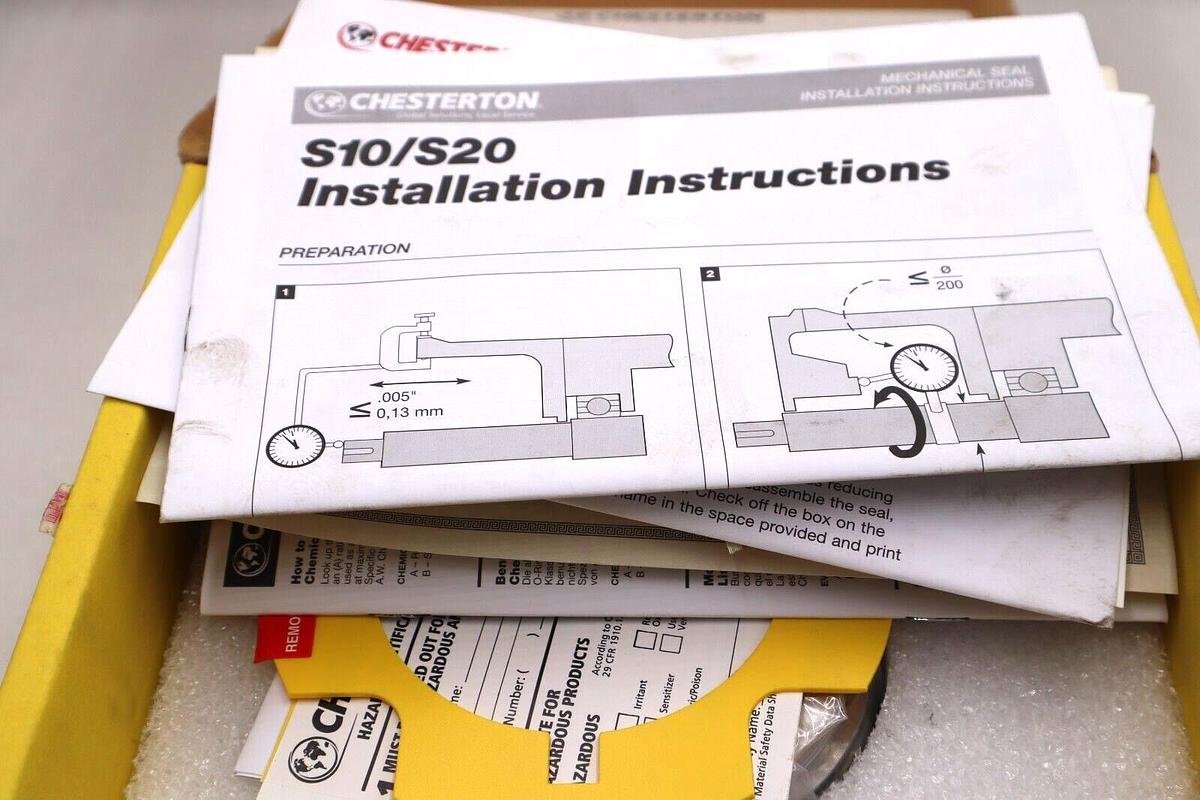 Used NEW CHESTERTON 180578 S20 CASSETTE SEAL/SHAFT 2.500 MFD 2013 STOCK #1979