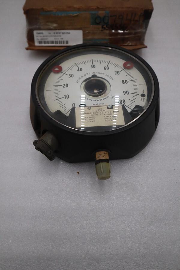 Used NEW OPEN BOX Ashcroft 61 S Series 0-15 PSIG Pressure Switch Gauge STOCK G293A
